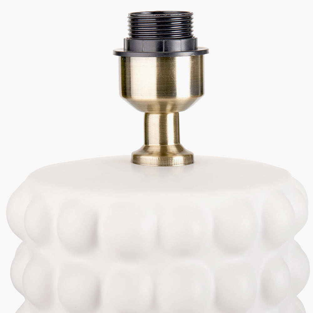 Sohan White Bobbled Ceramic Tall Table Lamp - Base Only